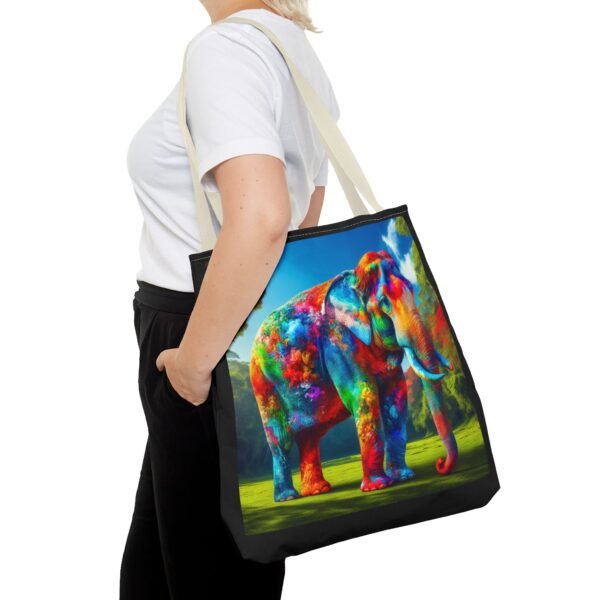 Colorful Elephant Tote Bag, Stylish Reusable Shopping Bag, Eco-Friendly Gift, Jungle Vibe Art, Travel Companion, Animal Lover Tote - Image 48