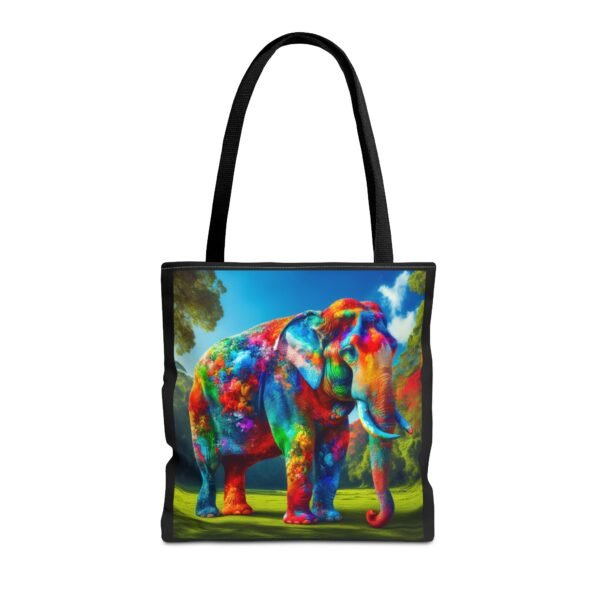 Colorful Elephant Tote Bag, Stylish Reusable Shopping Bag, Eco-Friendly Gift, Jungle Vibe Art, Travel Companion, Animal Lover Tote - Image 5