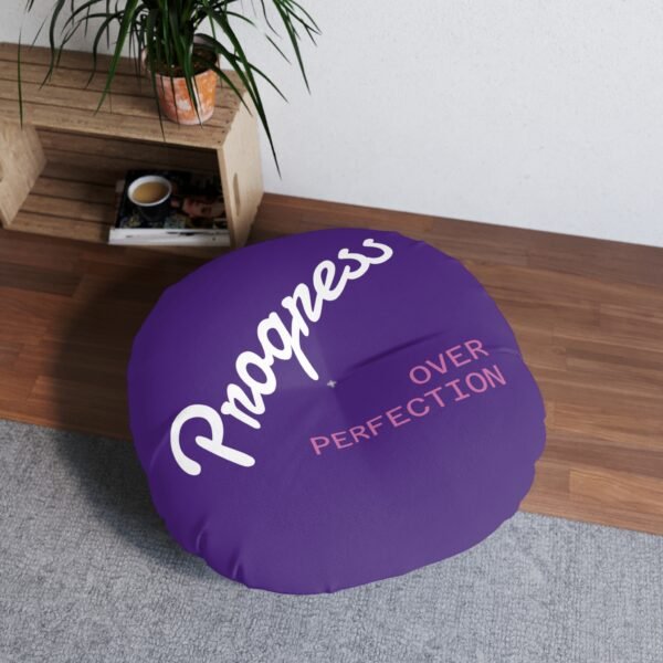Vibrant Tufted Floor Pillow, Round - Elevate Your Space with Cozy Decor, Motivational Seating, Home Accent, Gift Idea, Living Room, Yoga - Image 8