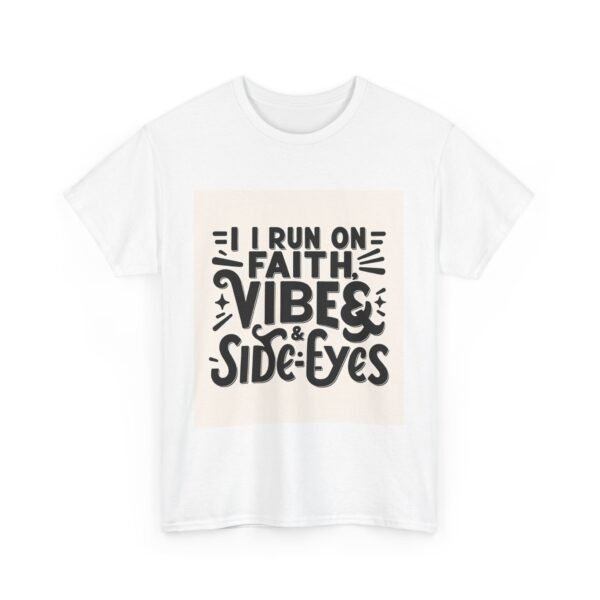 Faith & Vibes Unisex Heavy Cotton Tee, Motivational Shirt, Casual Wear, Gift for Friends, Everyday Comfort, Unique Graphic Tee - Image 3