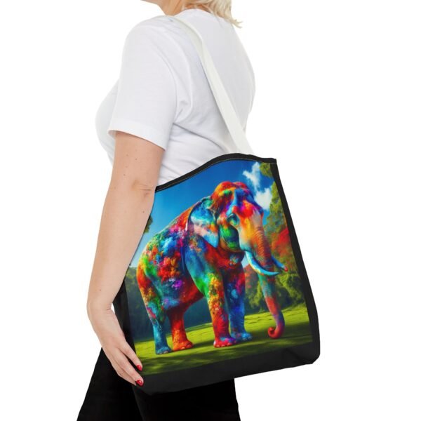 Colorful Elephant Tote Bag, Stylish Reusable Shopping Bag, Eco-Friendly Gift, Jungle Vibe Art, Travel Companion, Animal Lover Tote - Image 32