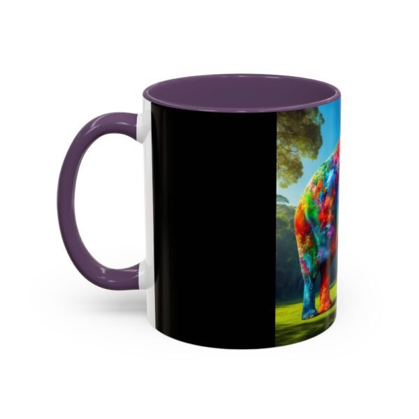 Colorful Elephant Accent Coffee Mug - Vibrant Animal Lover Gift, Unique Home Decor, Wildlife Mug, Perfect for Birthdays & Special Occasions - Image 27