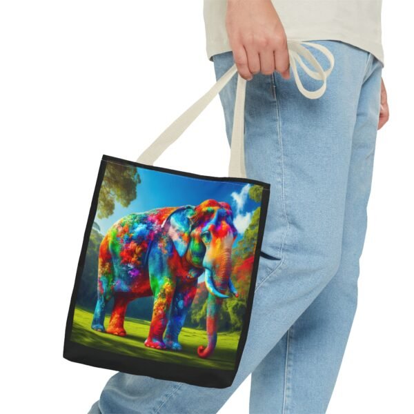 Colorful Elephant Tote Bag, Stylish Reusable Shopping Bag, Eco-Friendly Gift, Jungle Vibe Art, Travel Companion, Animal Lover Tote - Image 39