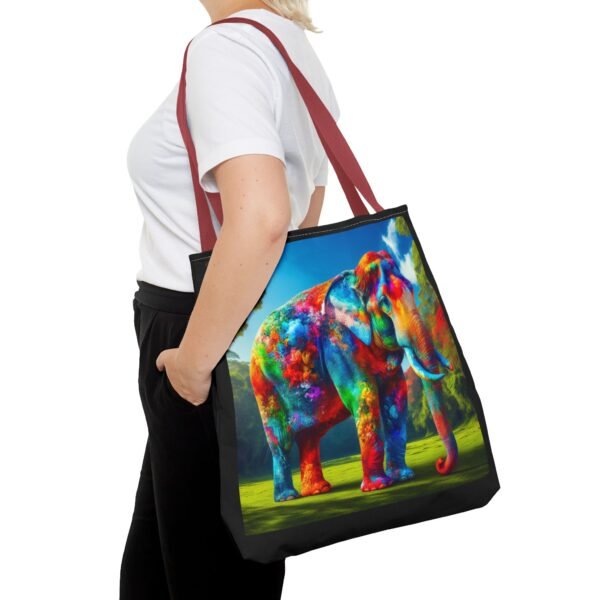 Colorful Elephant Tote Bag, Stylish Reusable Shopping Bag, Eco-Friendly Gift, Jungle Vibe Art, Travel Companion, Animal Lover Tote - Image 24