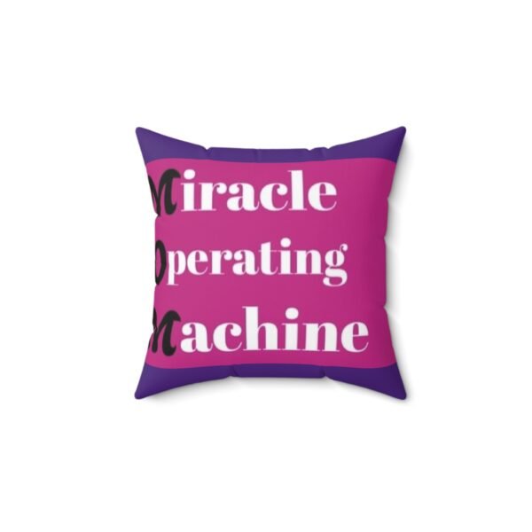 M.O.M. Spun Polyester Pillow - Perfect Gift for Moms, Mother's Day Decor, Home Accent, Throw Pillow, Positive Vibes - Image 2
