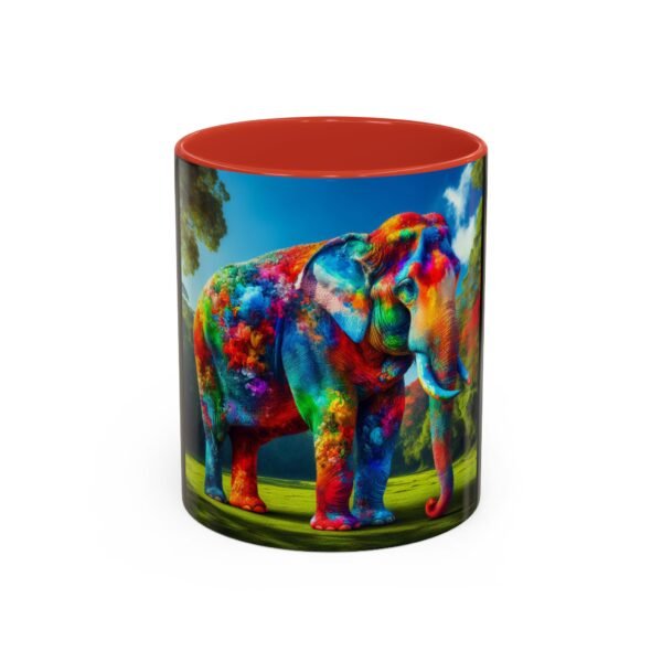 Colorful Elephant Accent Coffee Mug - Vibrant Animal Lover Gift, Unique Home Decor, Wildlife Mug, Perfect for Birthdays & Special Occasions - Image 13