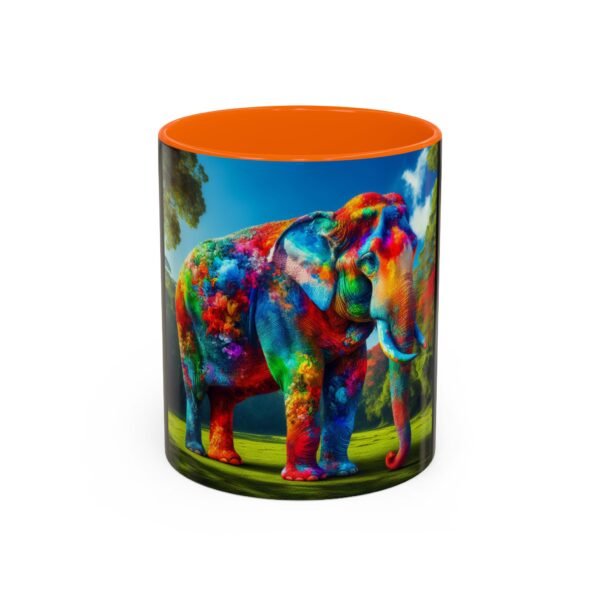 Colorful Elephant Accent Coffee Mug - Vibrant Animal Lover Gift, Unique Home Decor, Wildlife Mug, Perfect for Birthdays & Special Occasions - Image 21