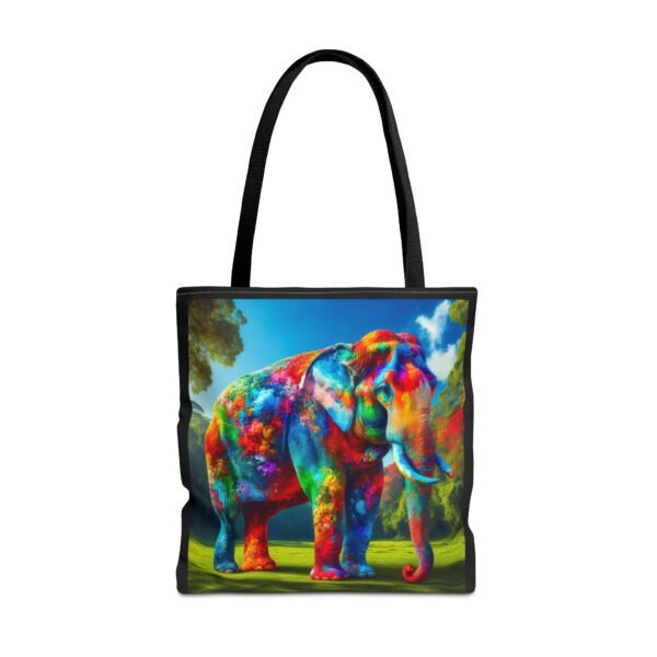 Colorful Elephant Tote Bag, Stylish Reusable Shopping Bag, Eco-Friendly Gift, Jungle Vibe Art, Travel Companion, Animal Lover Tote - Image 9