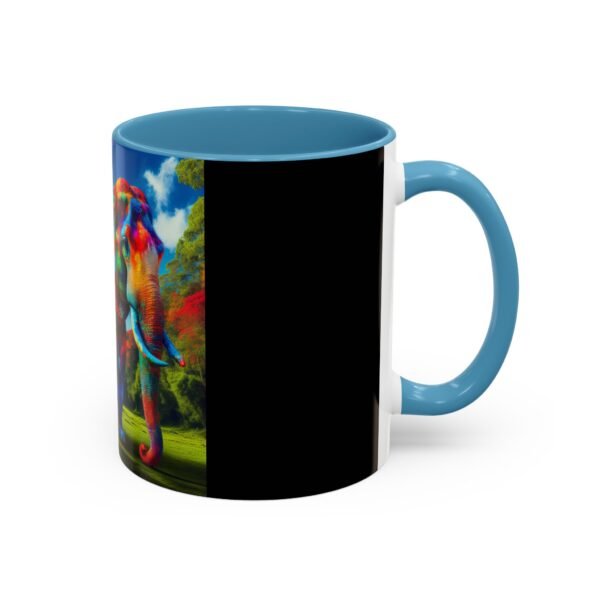 Colorful Elephant Accent Coffee Mug - Vibrant Animal Lover Gift, Unique Home Decor, Wildlife Mug, Perfect for Birthdays & Special Occasions - Image 18