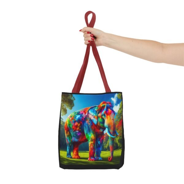 Colorful Elephant Tote Bag, Stylish Reusable Shopping Bag, Eco-Friendly Gift, Jungle Vibe Art, Travel Companion, Animal Lover Tote - Image 16