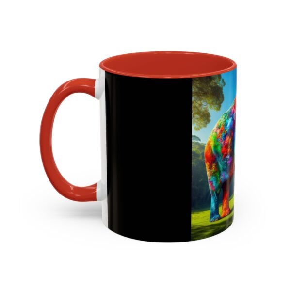 Colorful Elephant Accent Coffee Mug - Vibrant Animal Lover Gift, Unique Home Decor, Wildlife Mug, Perfect for Birthdays & Special Occasions - Image 15