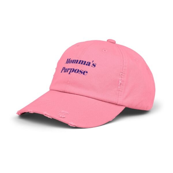 Unisex Distressed Cap - Momma's Purpose - Trendy Adjustable Hat for Everyday Style - Image 22