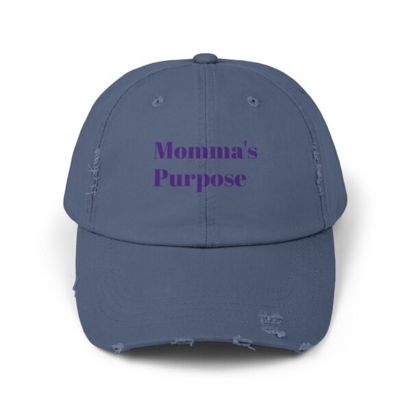 Unisex Distressed Cap - Momma's Purpose - Trendy Adjustable Hat for Everyday Style - Image 17