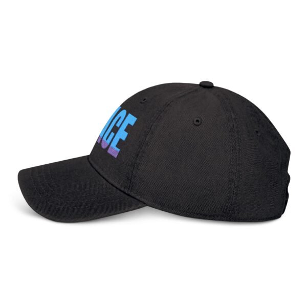 Embroidered Denim Hat - Peace Vibes - Image 4