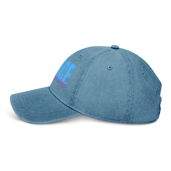 Embroidered Denim Hat - Peace Vibes - Image 8