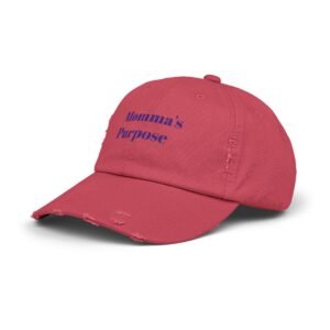 Unisex Distressed Cap - Momma's Purpose - Trendy Adjustable Hat for Everyday Style