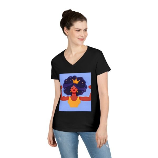 Empowering Mom V-Neck T-Shirt - "Momma's Purpose" Graphic Tee - Image 9