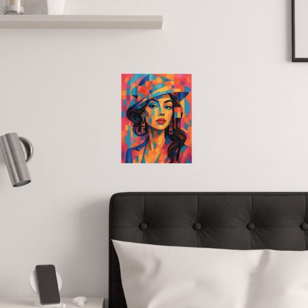 Vibrant Art Satin Poster, Colorful Wall Decor, Funky Home Decoration, Unique Gift Idea, Contemporary Art Print - Image 3