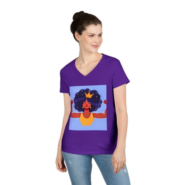 Empowering Mom V-Neck T-Shirt - "Momma's Purpose" Graphic Tee - Image 30
