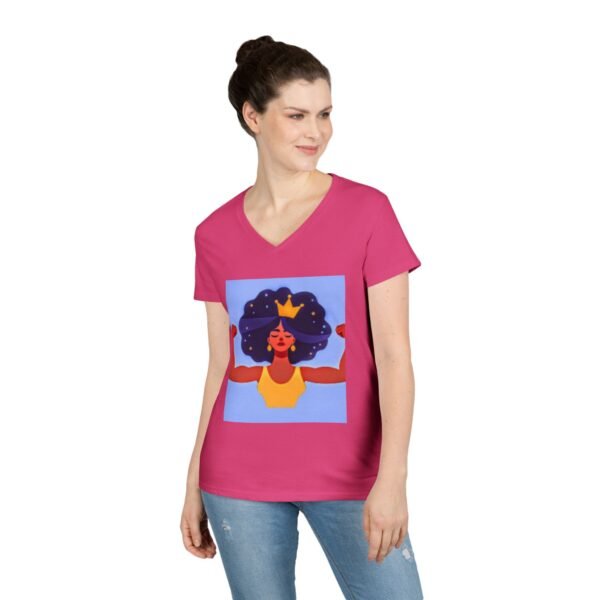 Empowering Mom V-Neck T-Shirt - "Momma's Purpose" Graphic Tee - Image 33