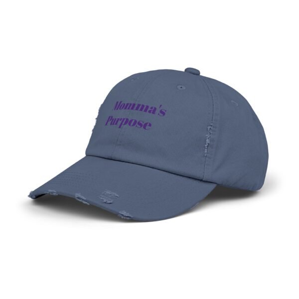Unisex Distressed Cap - Momma's Purpose - Trendy Adjustable Hat for Everyday Style - Image 18
