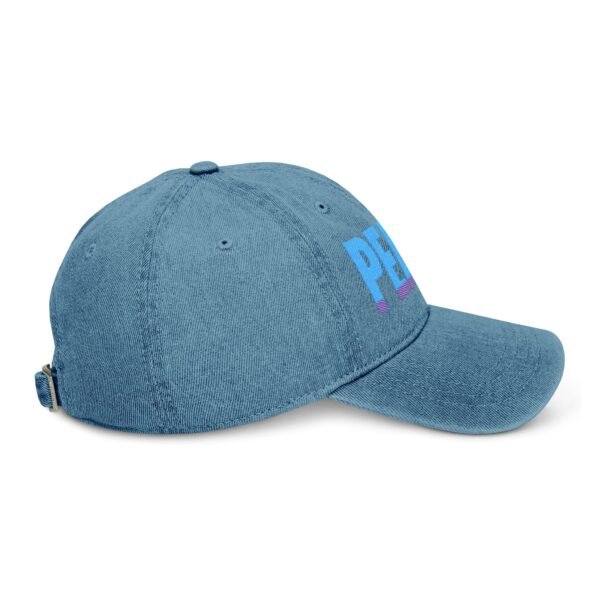 Embroidered Denim Hat - Peace Vibes - Image 7