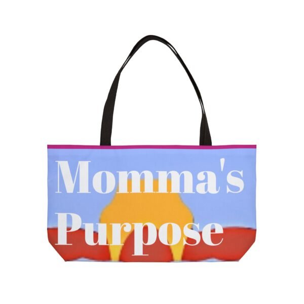 Momma's Purpose Motivational Weekender Tote Bag - Image 3