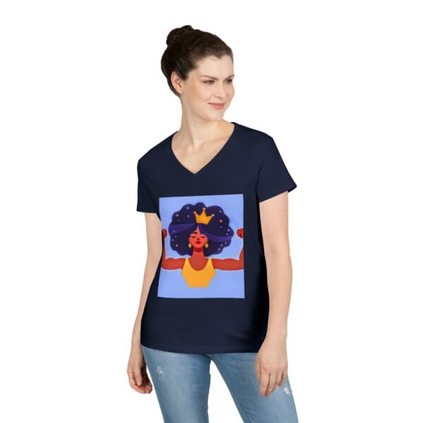 Empowering Mom V-Neck T-Shirt - "Momma's Purpose" Graphic Tee - Image 24