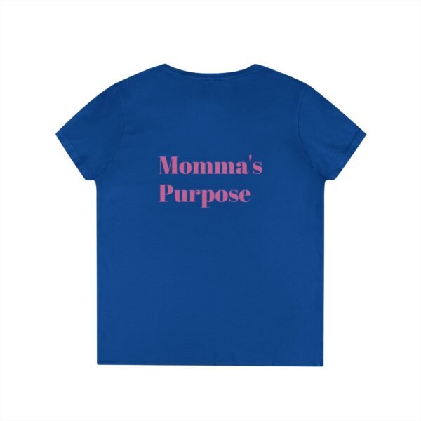 Empowering Mom V-Neck T-Shirt - "Momma's Purpose" Graphic Tee - Image 3
