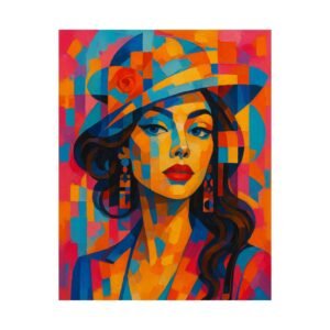 Vibrant Art Satin Poster, Colorful Wall Decor, Funky Home Decoration, Unique Gift Idea, Contemporary Art Print