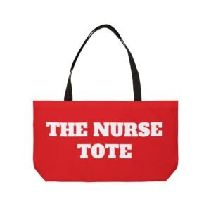 Nurse Tote Bag — "The Nurse Tote" Red Weekender Bag for Nurses